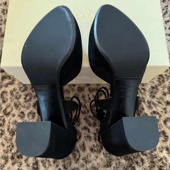 Sezane Alessia Black Platform Mary Jane Heels - Picture 14 of 16